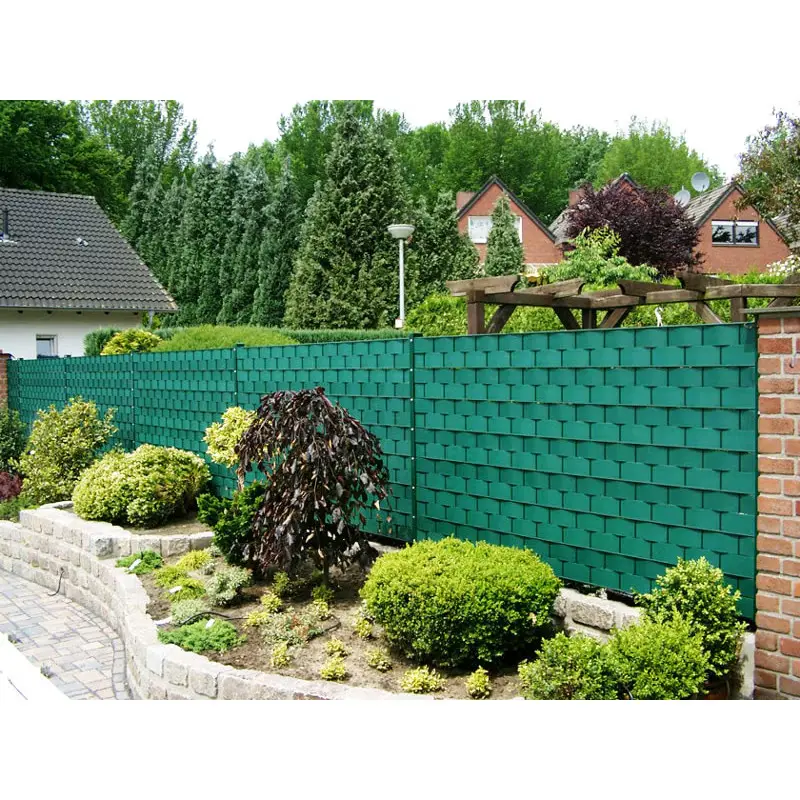 Banda de ecran pentru gard de gradina verde SOLID 19cm x 26m, 1200g/m2,