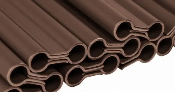 Cleme fixare fasii de gard Solid 1200 g/m2, 19cm,  cafeniu, 20 buc