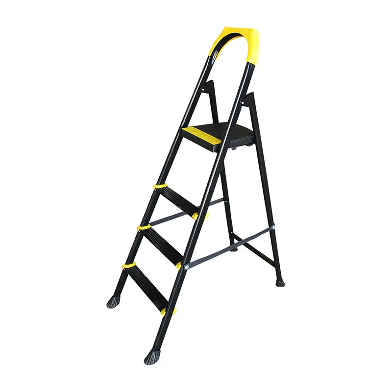 Scara 3+1 trepte din otel vopsit negru , model LEO, EUROSTEP