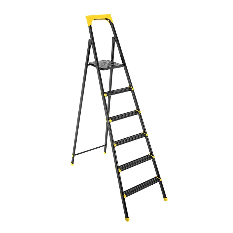 Scara din otel vopsit negru 5+1 trepte, model LEO, EUROSTEP