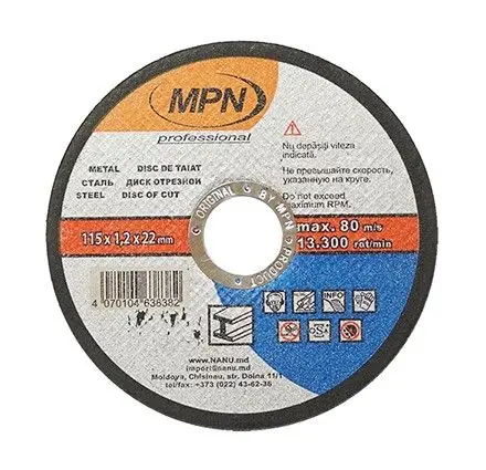 Disc 115x1,2x22mm de debitare p/u metal