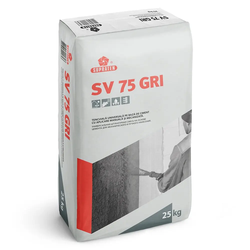 Tencuiala pe baza de ciment SV 75 alb 25kg