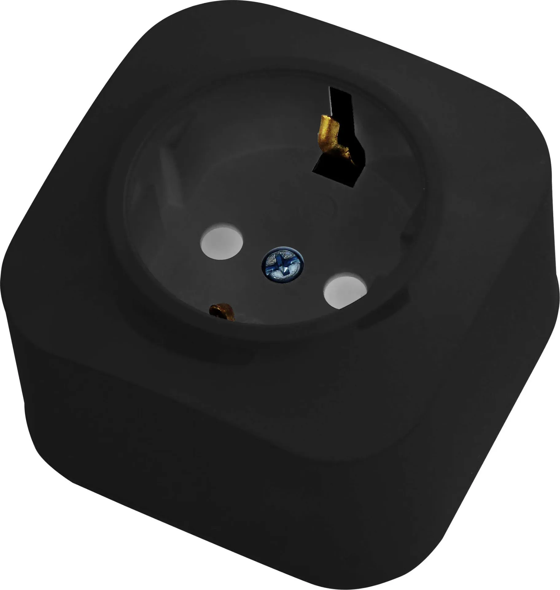 Priza aplicata ordinara c/p 16A. negru, Eva 