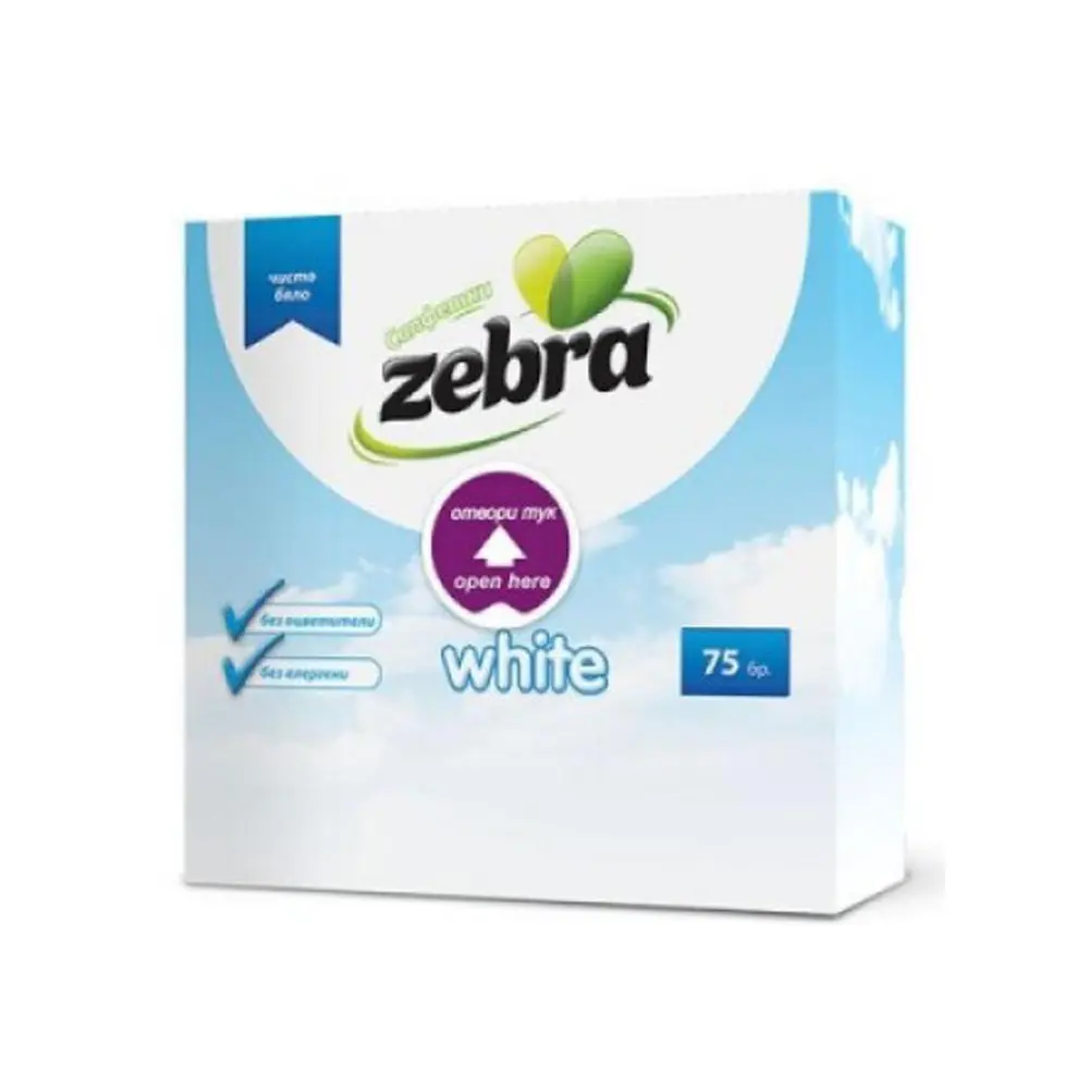 Servetele de masa ZEBRA 40pcs 28*28 white