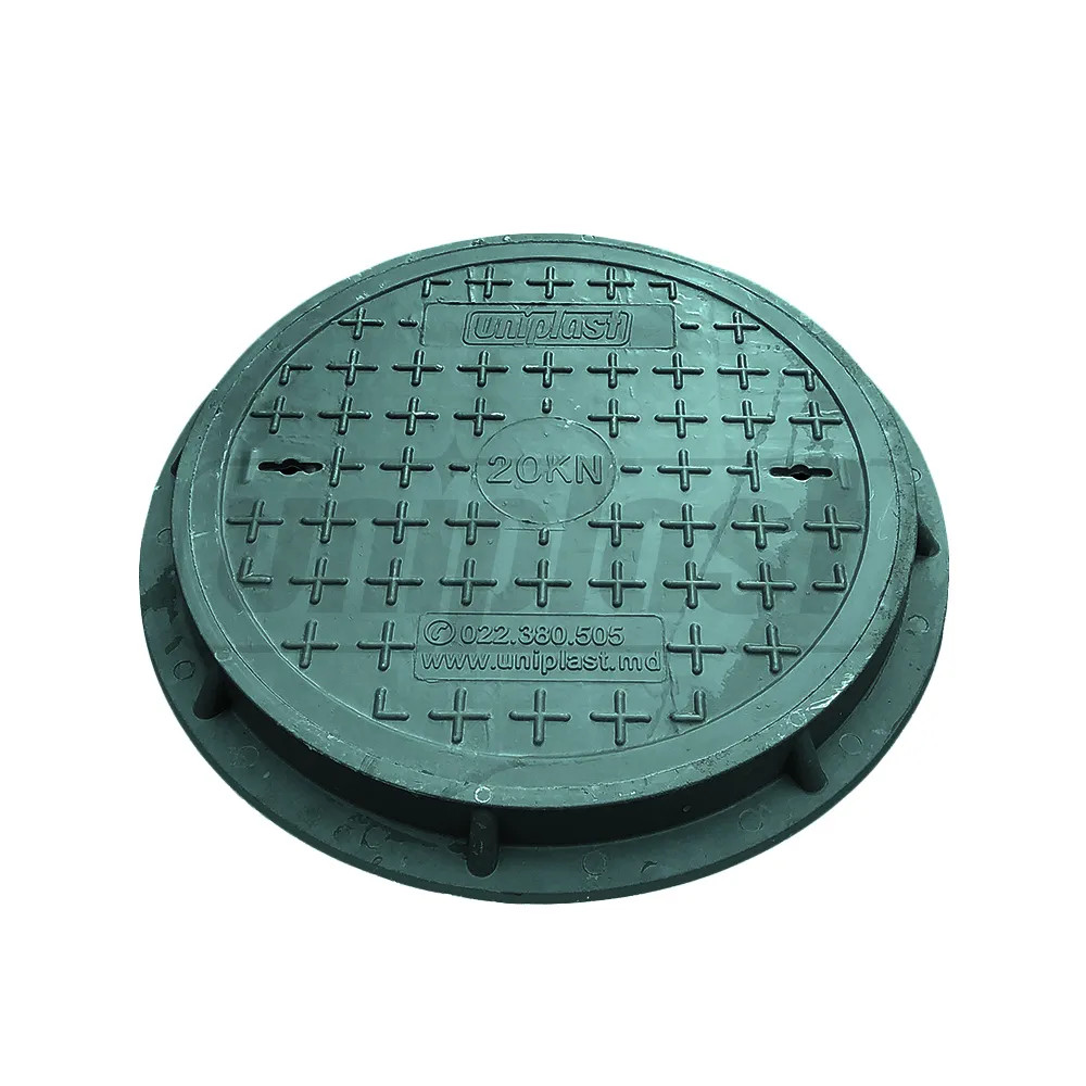 Capac D.500/2t (verde) canalizare cu rama 
