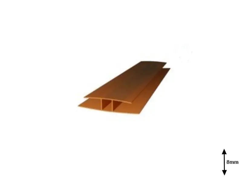 Profil H 8mm imbinare 6m Bronz