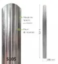 Ștacheta XL H-1,5m, metalica zincată
