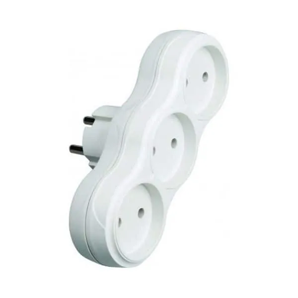 Priza tripla f/imp 10A. alb TEB