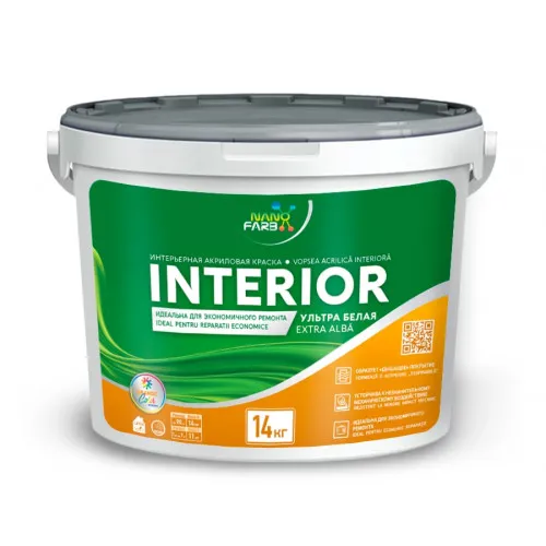 INTERIOR Nanofarb vopsea interioară 4,2kg