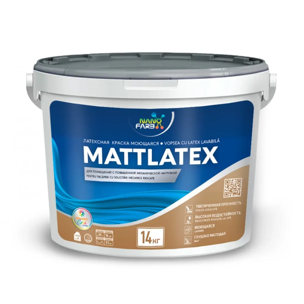 MATTLATEX Nanofarb vopsea acrilică interioară latex lavabilă 1,4kg