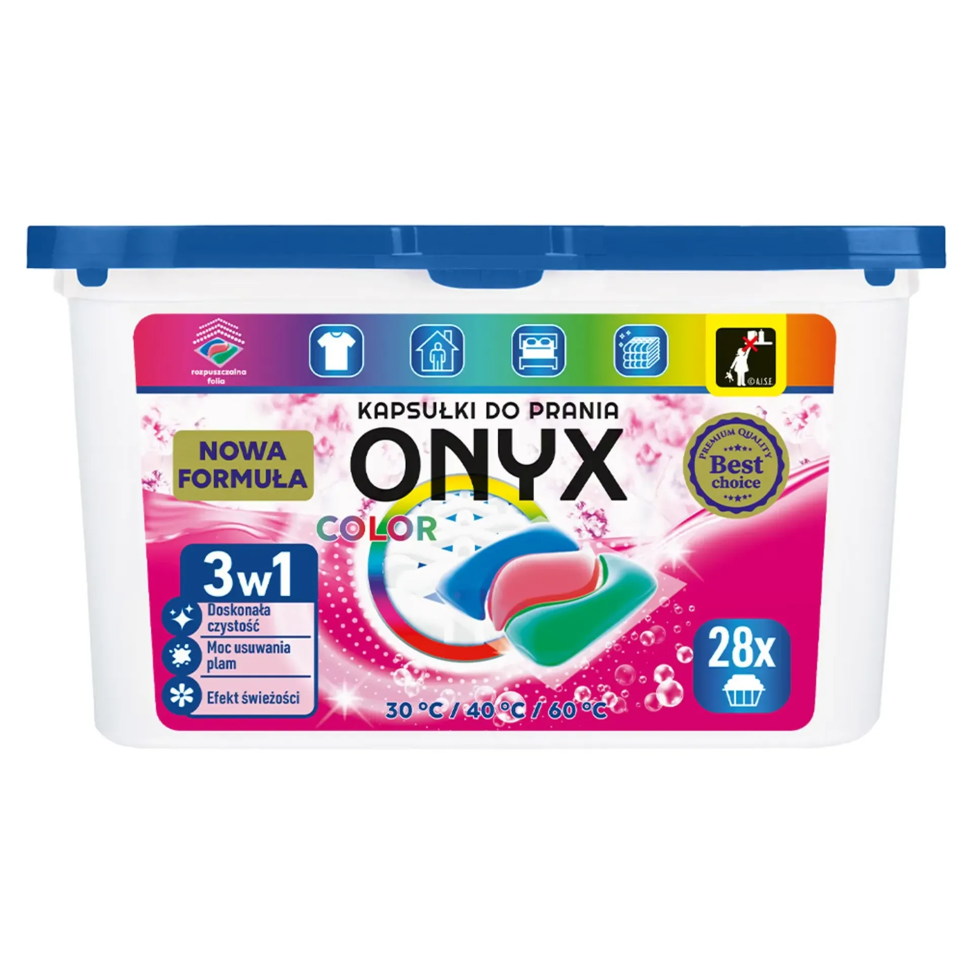 Capsule de spalare ONYX Color 3 in 1, 28 spalari