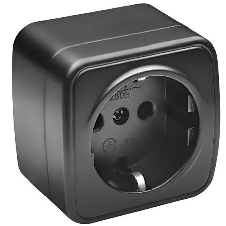 Priză exterioară neagră Horoz electric