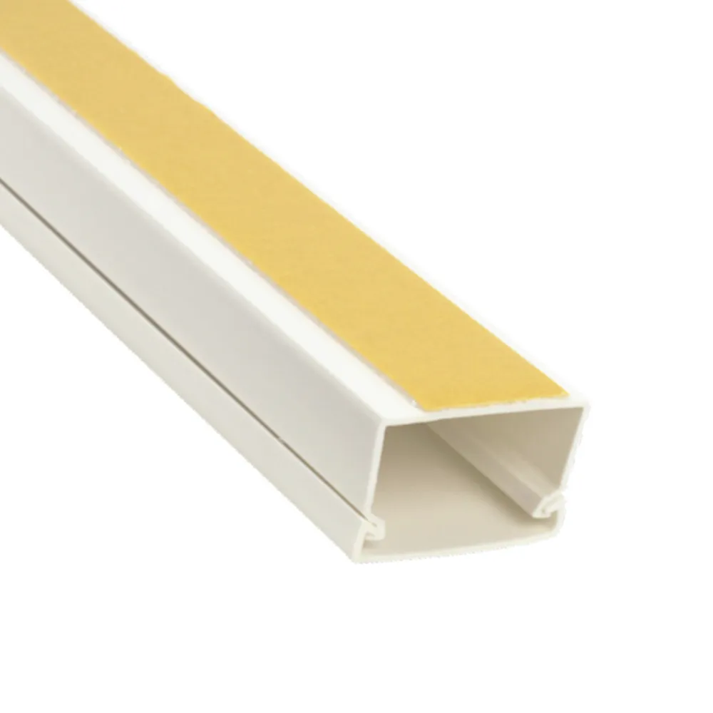 Canal cablu PVC cu banda adeziva, 2000x15 x 10 mm, Alb