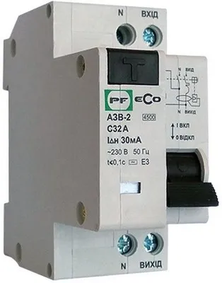 [Cod 52667] Automat diferential. 1P+N. 25А. 4.5kA. curba C. 30mA. clasa АC. Promfactor