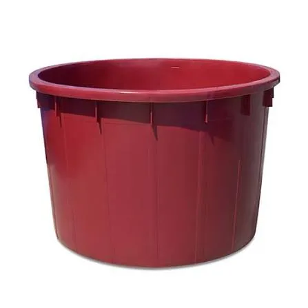 Cuvă roșie de 500 de litri, fără capac (diametru 105 cm, înălțime 81 cm)