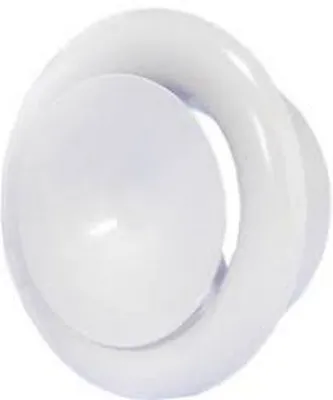 [Cod 7502767] Anemostat metalic cu flansa DM100 Europlast. 100 mm. Alb
