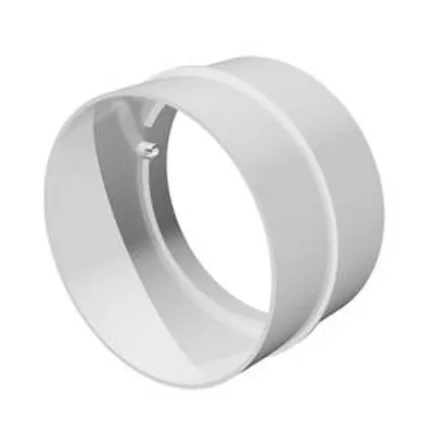 Conector pentru canal rotund AS100 Europlast. D 100 mm. PVC. Alb