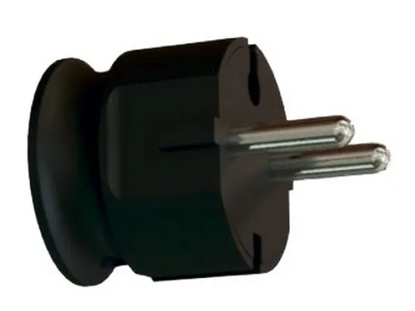 Furcă  cu impamantare, negru, 16A, Neomax