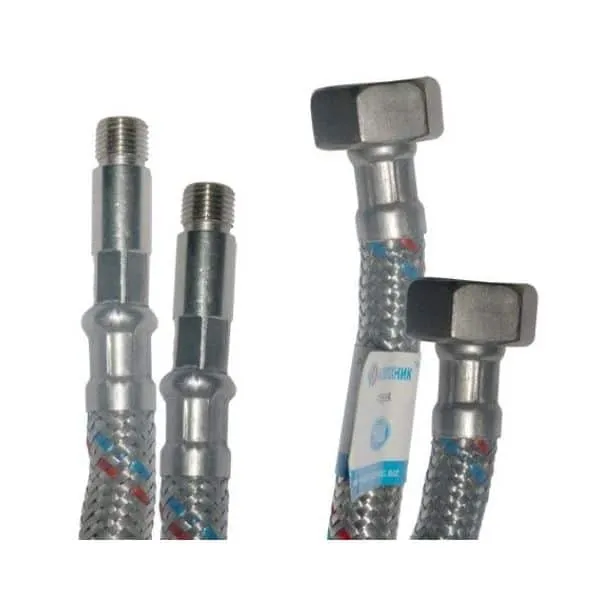 [Cod 18214] Racorduri flexibile pentru baterii 1/2'F. protectie fire aluminiu. niplu lung / scurt. 120сm. MPN