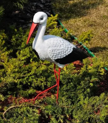 Barză pe picior metalic (mare)