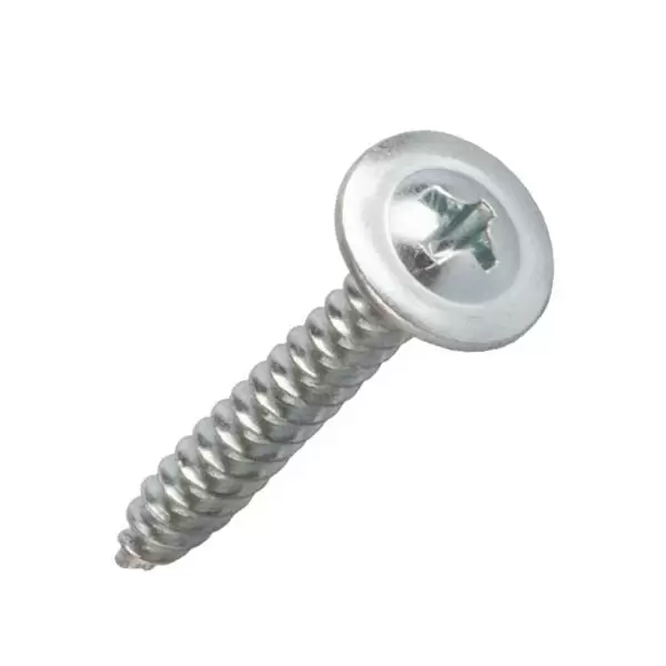 012003 Surub 4,2x16 cu cap plat si saiba, met 0,9mm, zincat "LIDER"