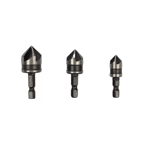 280403 Set de burghie cu zencuitor pentru lemn_12,16,19mm_3 buc. HSS cu coada hexagonala Profmet
