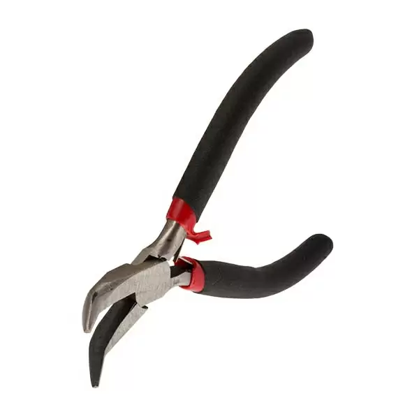 Cleste cu varf curbat 125mm p/u electronisti 
