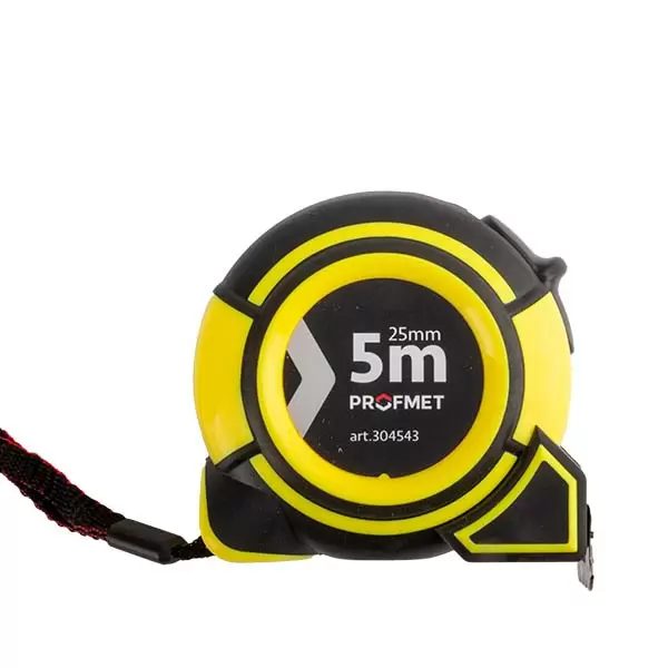 304543 Ruleta 5m x 25mm carcasa din doua componente_galbena Profmet