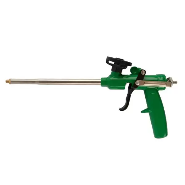 Pistol spuma_200mm, maner verde, aluminiu