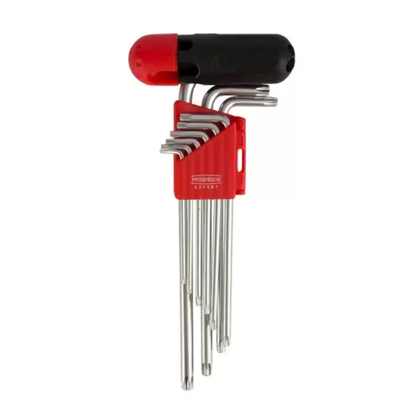 Set de chei Torx 9buc. CR-V TX10-TX50/90-220mm cu maner tip "T" MN-54-116