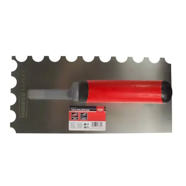 Drisca din inox 130х270мм zimtata 10mm, cu miner bicomp. tip deschis MN-73-341