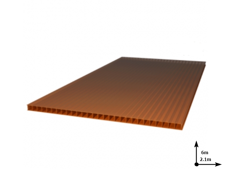 Policarbonat Bauglas 8 mm Bronz 6 m*2.1 m Euro