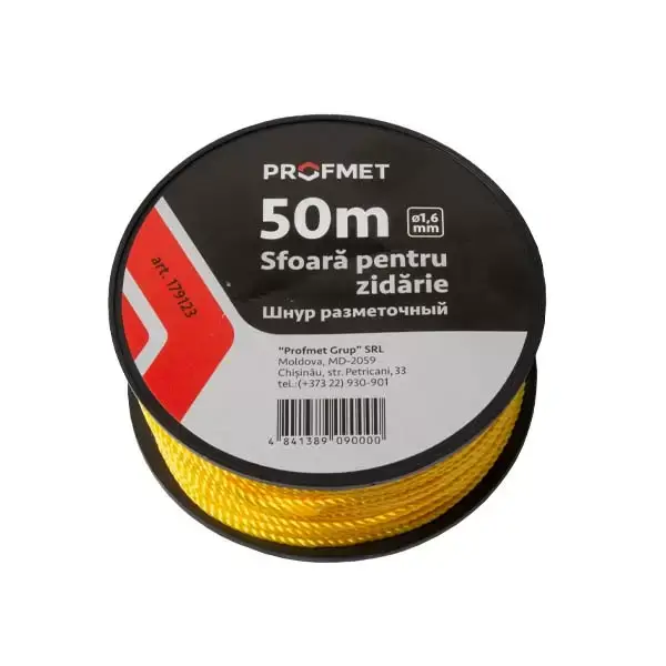 Sfoara pentru zidarie 2,0mm x 50m, in rola, galbena Profmet