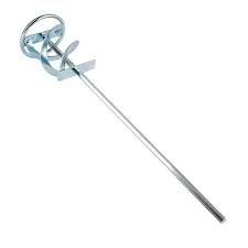 Paleta mixer 80x400mm, pentru vopsele, coada HEX, otel, plata 