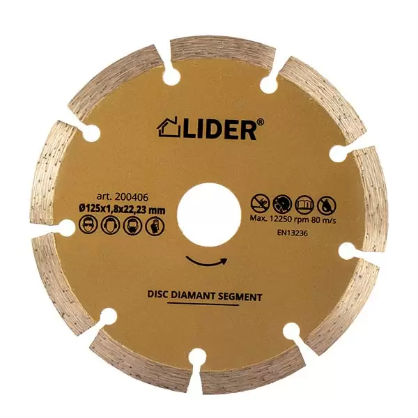 Disc diamantat segment 125x1,8x22,23mm LIDER