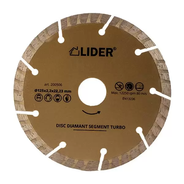 Disc diamantat segment turbo 180x2,6x22,23mm LIDER
