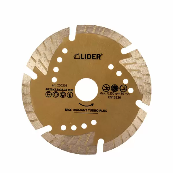 Disc diamantat turbo plus 125x2,2x22,23mm LIDER
