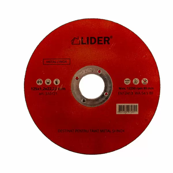 310714 Disc p/u taiat metal si inox_115х1,6х22mm universal