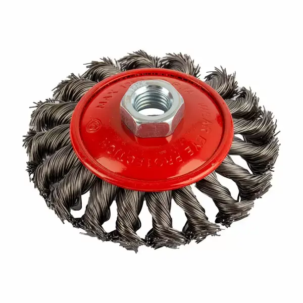 Perie conica rotativa_100mm cu fir rasucit