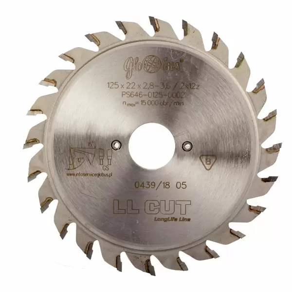 Disc 125x22x2,8/3,6х2 -12 fierastrau circular dinti_GS12 LL CUT 