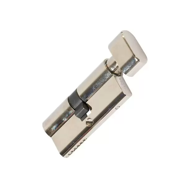 Cilindru siguranta 80mm(45/35) seria 200 cheie-buton corp alama culoare nichel 5 chei Profmet