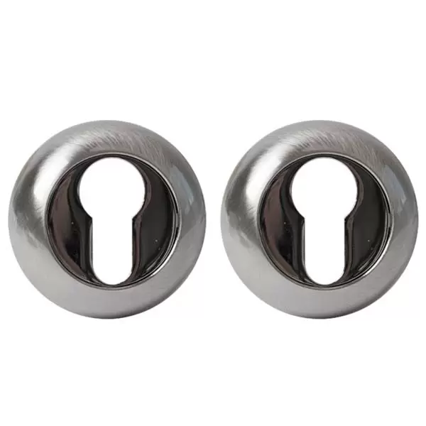 Rozeta pentru cilindru, rotunda, aluminiu, culoarea nichel satinat Profmet