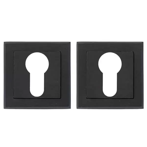 Rozeta pentru cilindru, patrata, aluminiu, culoarea nichel satinat Profmet