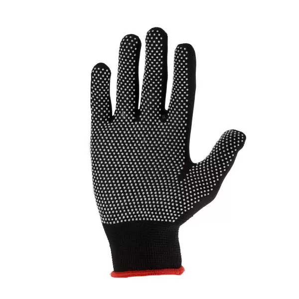 373107 Manusi din poliester negre cu puncte albe din PVC 8" (M) Profmet