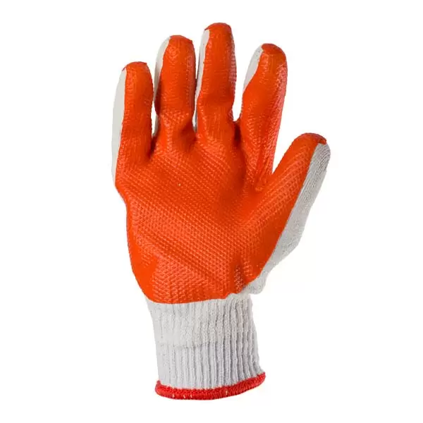 373310 Manusi pentru zidar din bumbac albe, acoperire latex rosu, turnare incompleta 10 "(L) Profmet