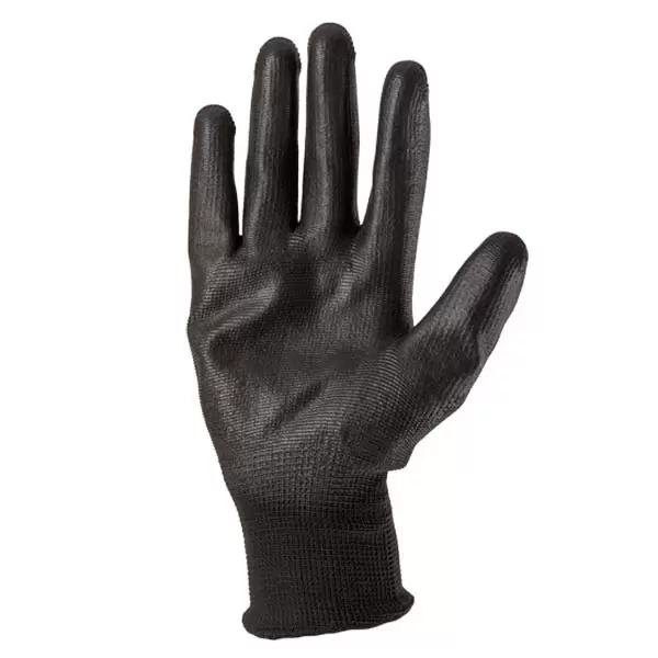 373407 Manusi antistatice din poliester negre, acoperire poliuretan turnare incompleta, manseta tricotata 10" Profmet