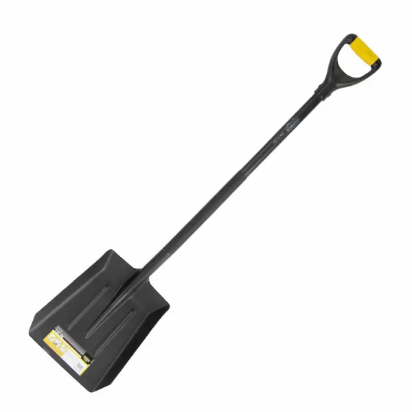 389250 Lopata patrata 1 230mm pentru carbune cu maner din metal in forma de D Modeco Home MN-79-386