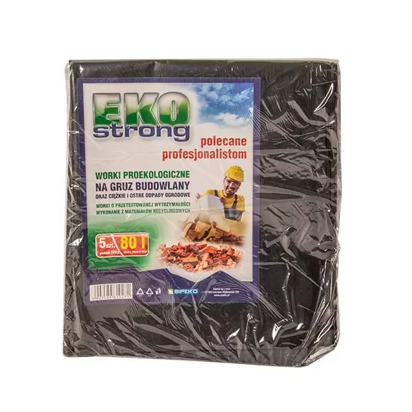 Saci constructie p/u gunoi 80L. 5buc.100mkm.