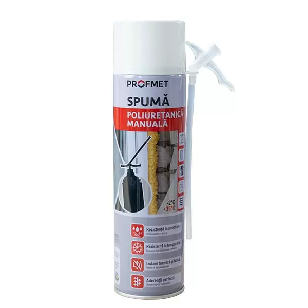 Spuma poliuretanica 500ml monocomponenta_cu aplicare manuala 