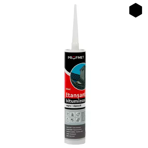 Ermetic bituminos cu fibre 310ml, negru